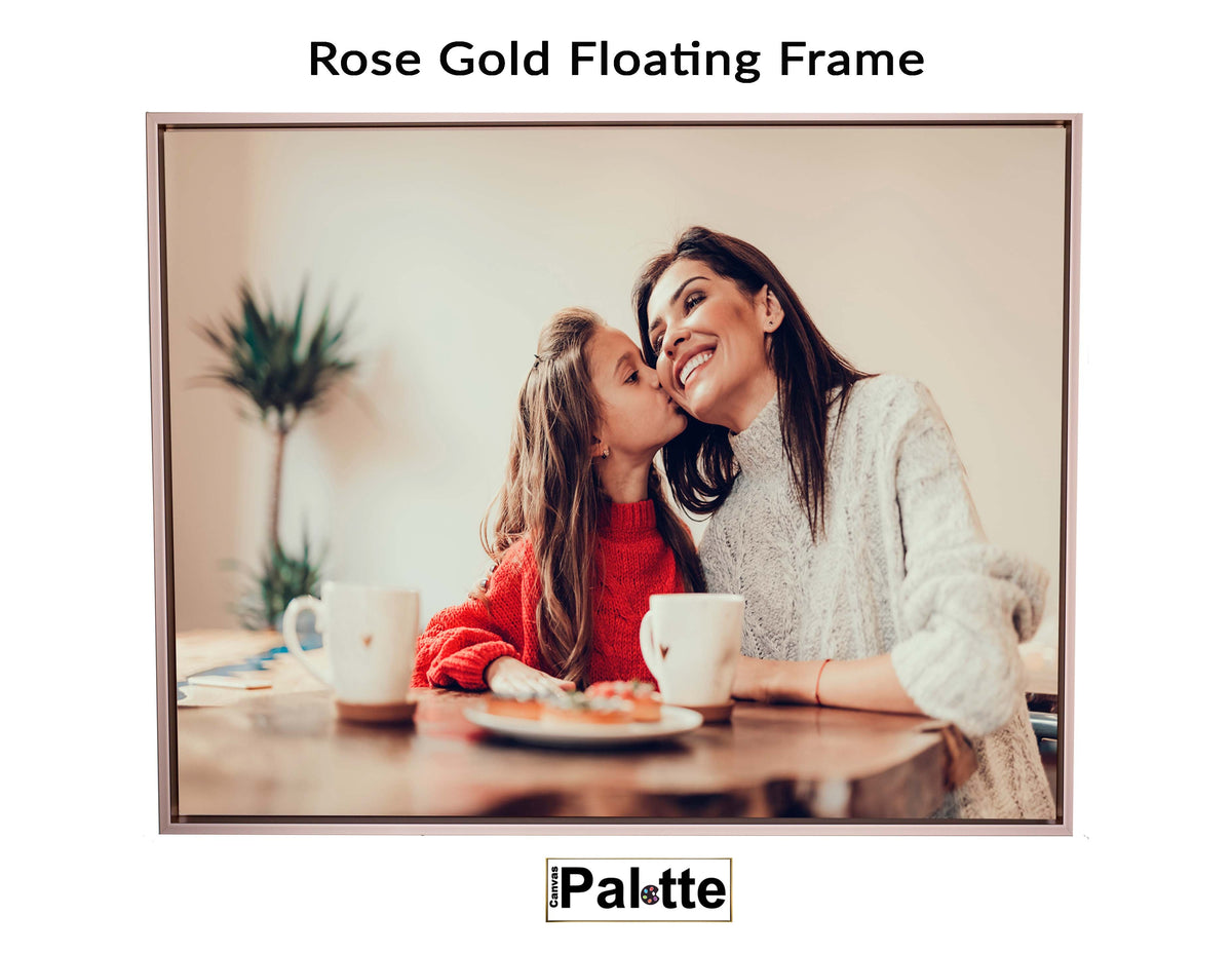 Cadre flottant or rose