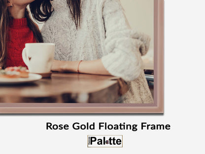 Cadre flottant or rose