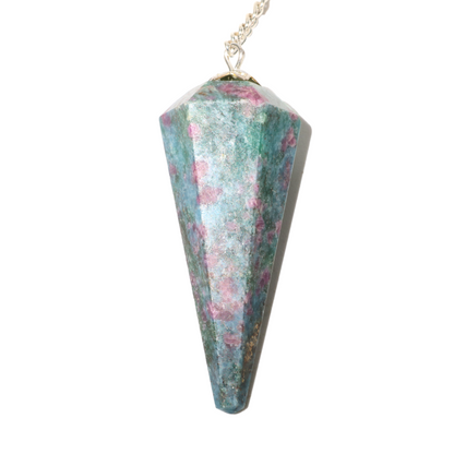 Ruby Zoisite Pendulum 6 Facet & Bead - 3 Pack