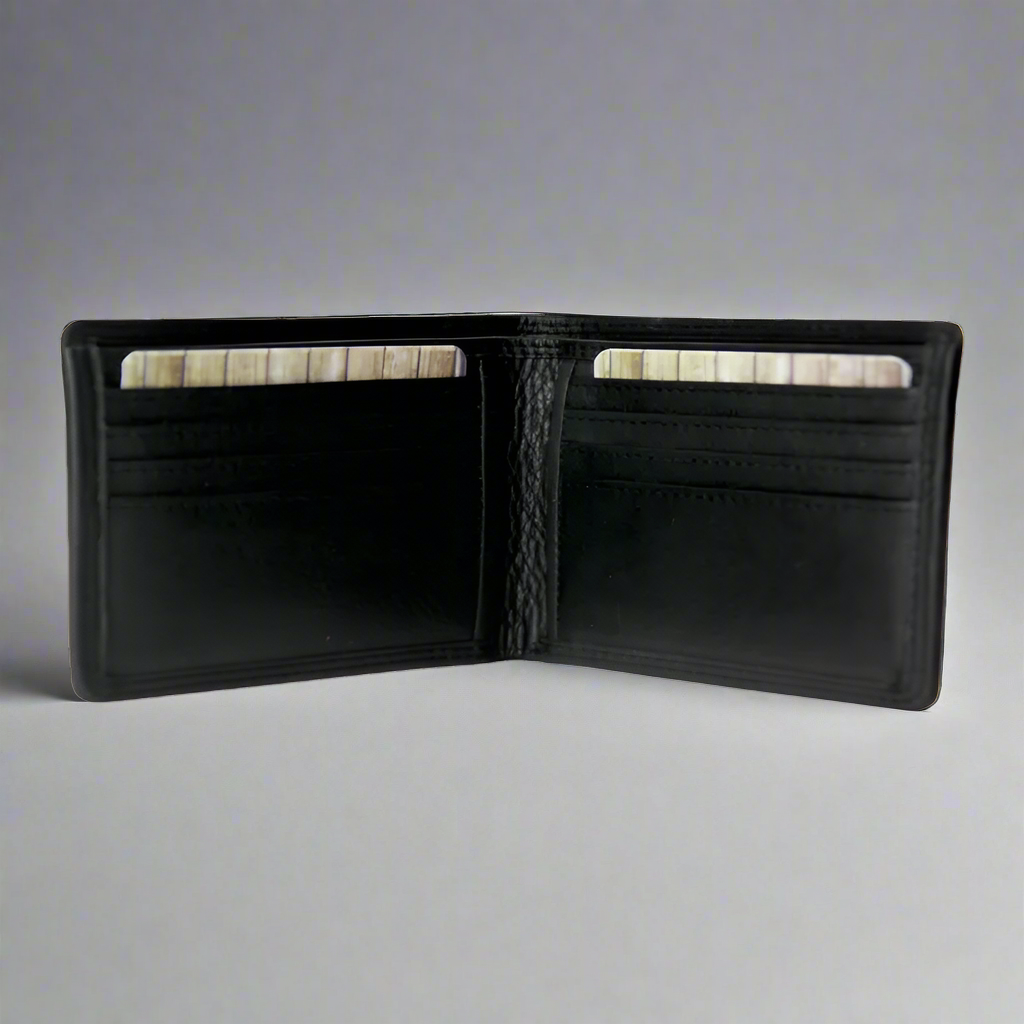 Portefeuille en cuir à deux volets Rugged Earth pour homme