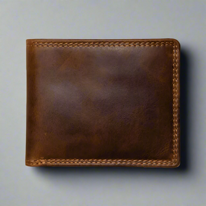 Portefeuille en cuir à deux volets Rugged Earth pour homme