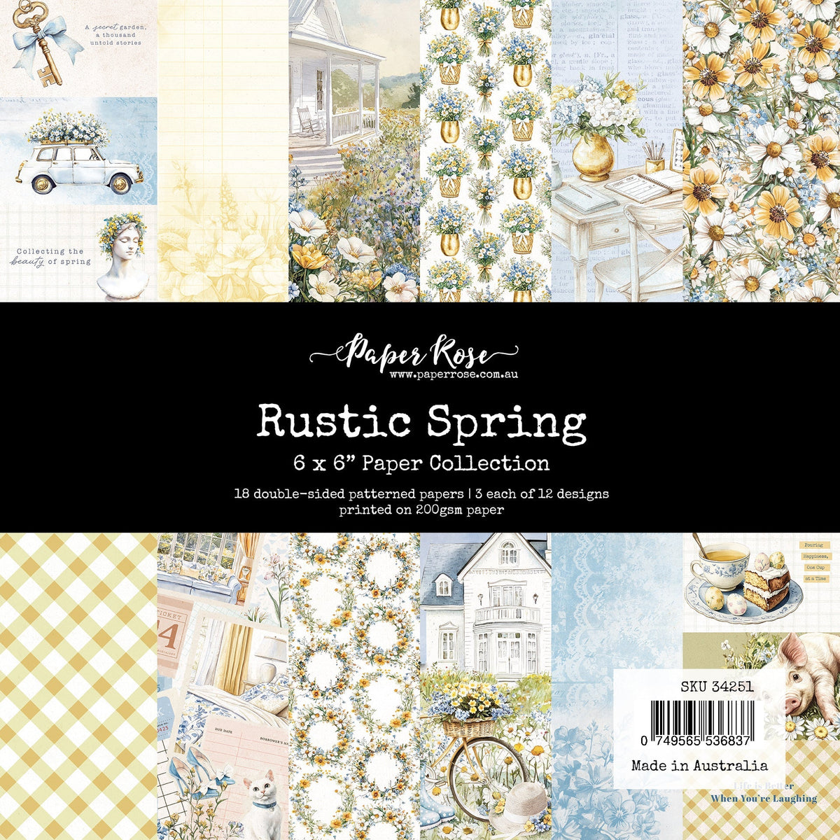 Collection de papiers Le Printemps Rustique 6x6 34251