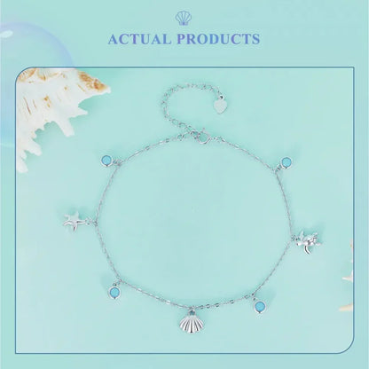 Le jonc de cheville Tropical Opal Sea Star & Shell