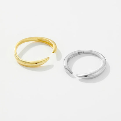 Bague ouverte Talon en argent sterling 925 doré