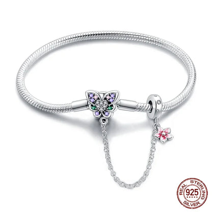 Bracelet Breloque Papillon (Argent Sterling 925)