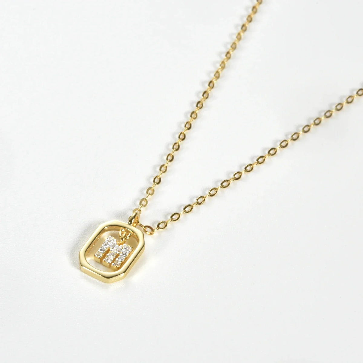 Collier initial personnalisé en argent sterling 925