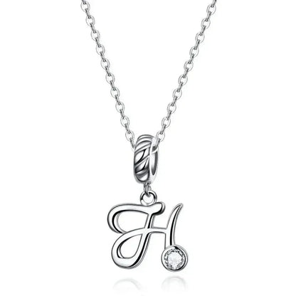 Collier classique avec initiale en argent sterling 925
