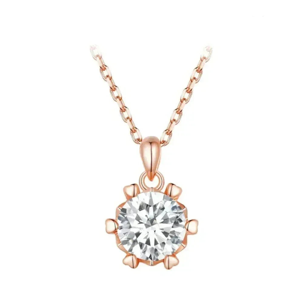 Superbe Collier Pendentif Moissanite 1 Carat | Argent Sterling 925 | Bijoux Fins de Mariage et de Mariée