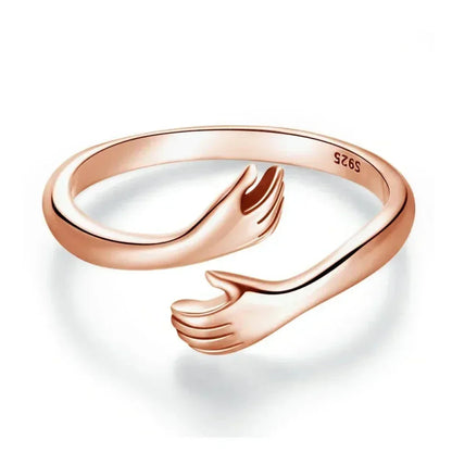 Bague Étreinte en Argent Sterling (Ajustable)