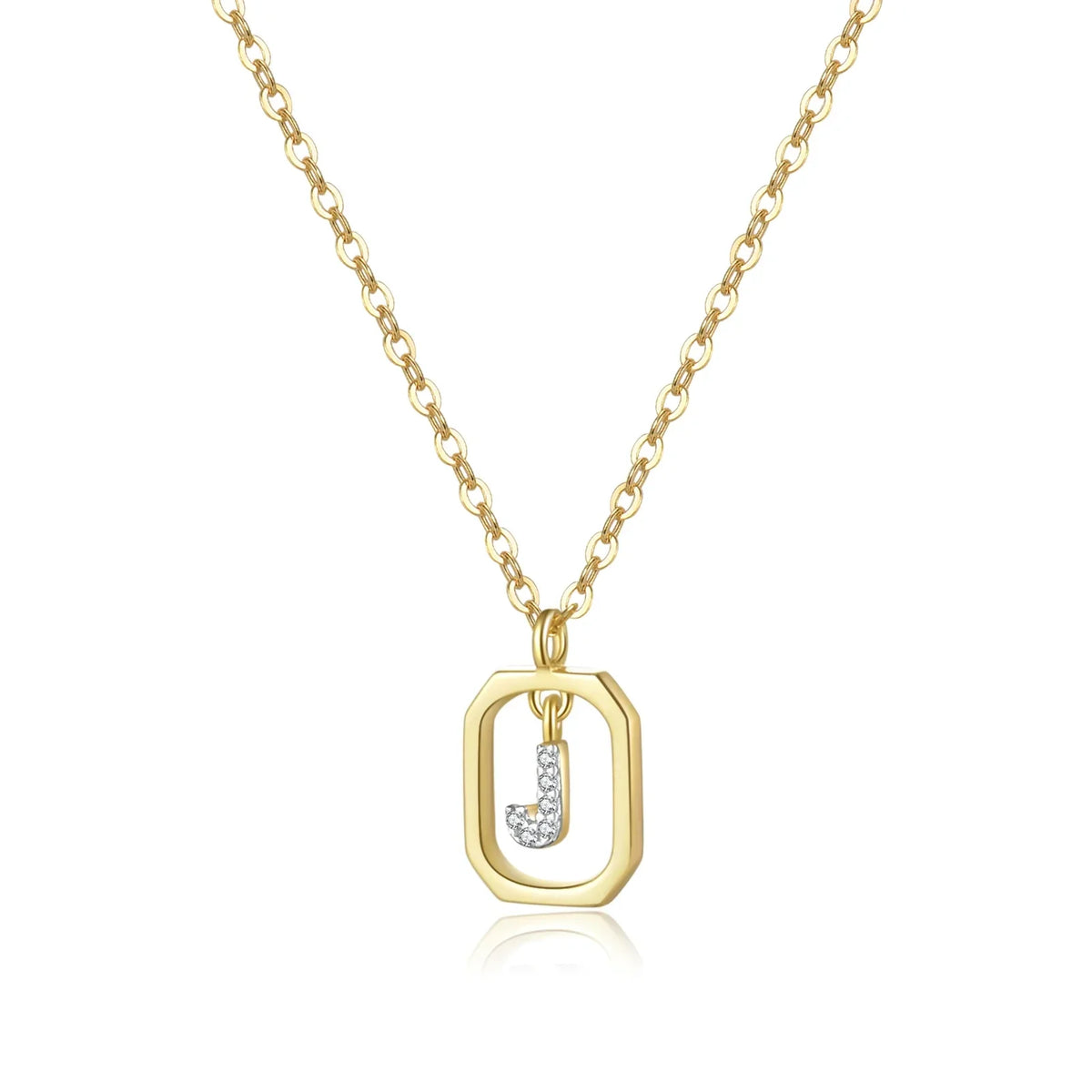 Collier initial personnalisé en argent sterling 925