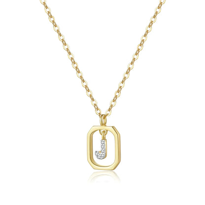 Collier initial personnalisé en argent sterling 925