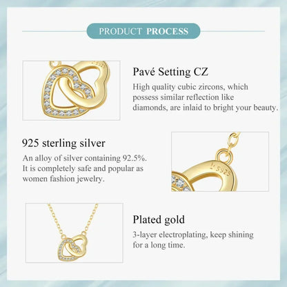 Collier avec pendentif cœur en argent sterling 925 - Cadeau idéal pour la Saint-Valentin