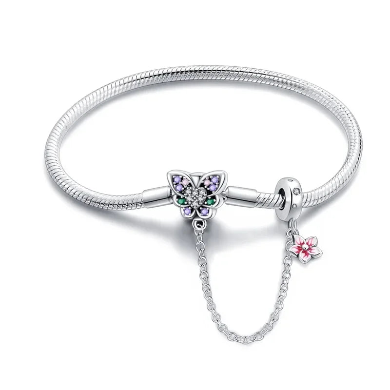 Bracelet Breloque Papillon (Argent Sterling 925)
