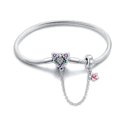 Bracelet Breloque Papillon (Argent Sterling 925)