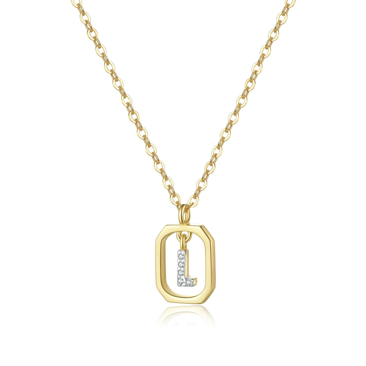 Collier initial personnalisé en argent sterling 925
