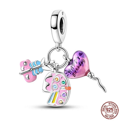 Breloque d'anniversaire Festive Fun en argent sterling