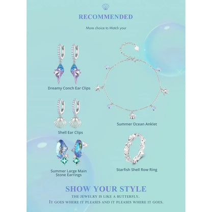 Le jonc de cheville Tropical Opal Sea Star & Shell