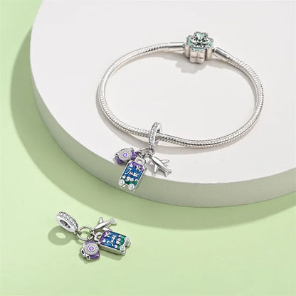 Adventure Awaits Sterling Silver Travel Charm