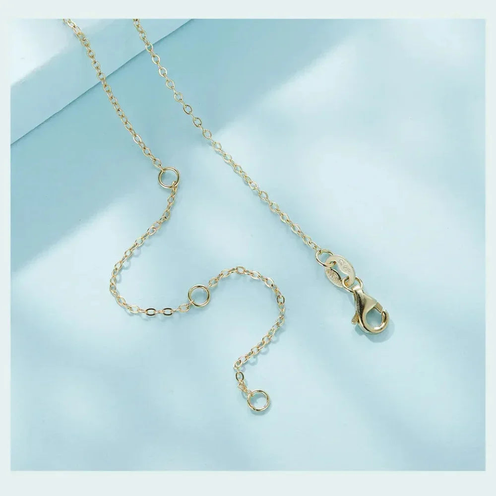 Collier à Chaîne en Argent Sterling 925 Véritable pour Femme - Bijoux Fins 46 cm