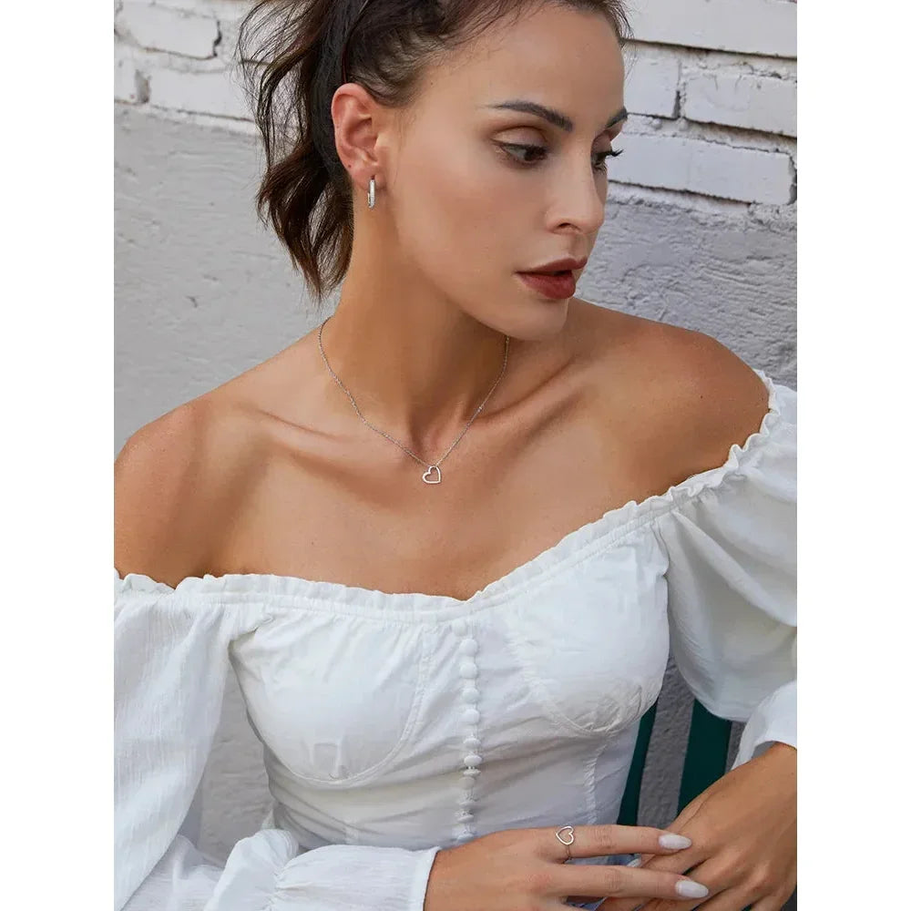Collier à Chaîne en Argent Sterling 925 Véritable pour Femme - Bijoux Fins 46 cm