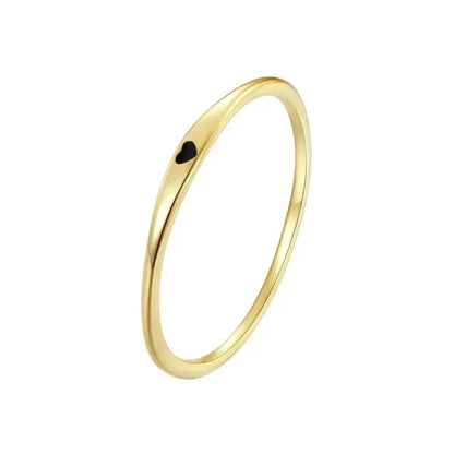 Bague de mariage en argent sterling 925 en forme de cœur – Symbole d'amour, bague de promesse empilable en 2 couleurs (taille 5-10)