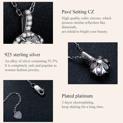 Petal Perfection 1ct Moissanite Sterling Silver Pendant Necklace