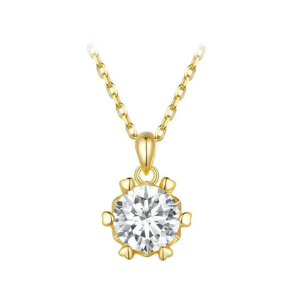 Superbe Collier Pendentif Moissanite 1 Carat | Argent Sterling 925 | Bijoux Fins de Mariage et de Mariée