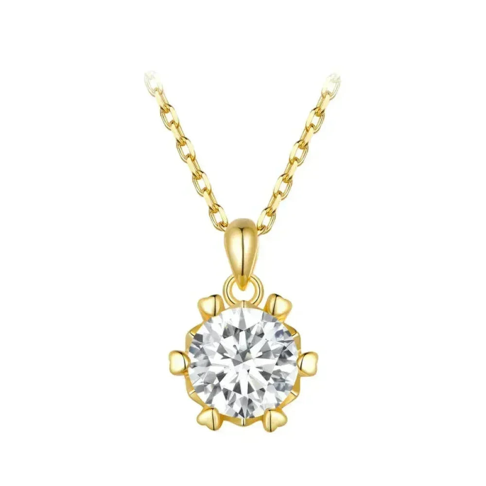 Superbe Collier Pendentif Moissanite 1 Carat | Argent Sterling 925 | Bijoux Fins de Mariage et de Mariée