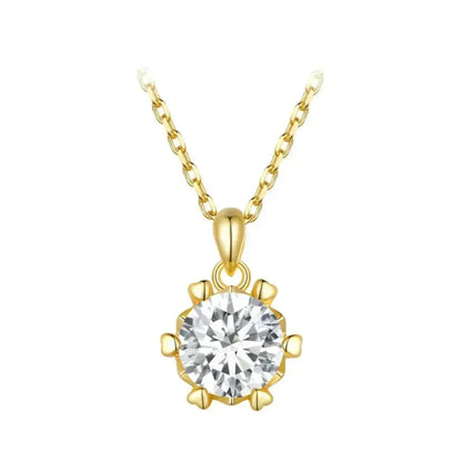 Superbe Collier Pendentif Moissanite 1 Carat | Argent Sterling 925 | Bijoux Fins de Mariage et de Mariée