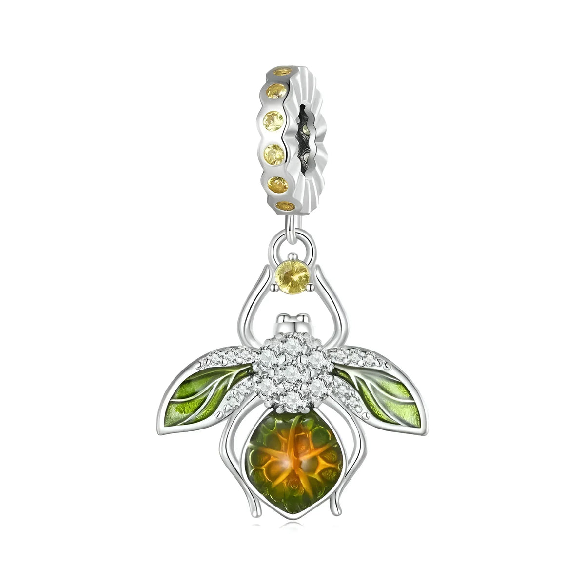 Pleine de charme : Pendentif Abeille-Citron en Argent 925 pour Bracelets et Joncs