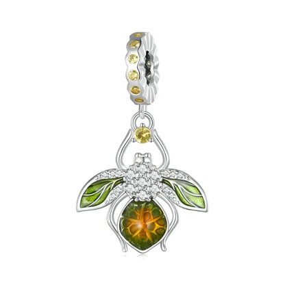Pleine de charme : Pendentif Abeille-Citron en Argent 925 pour Bracelets et Joncs