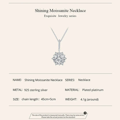 Celestial Sparkle 1ct Moissanite Sterling Silver Star Pendant Necklace