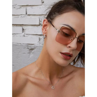 Collier à Chaîne en Argent Sterling 925 Véritable pour Femme - Bijoux Fins 46 cm