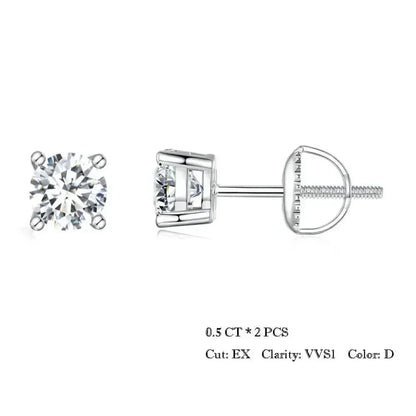 Breathtaking Moissanite Heart Stud Earrings | 925 Sterling Silver