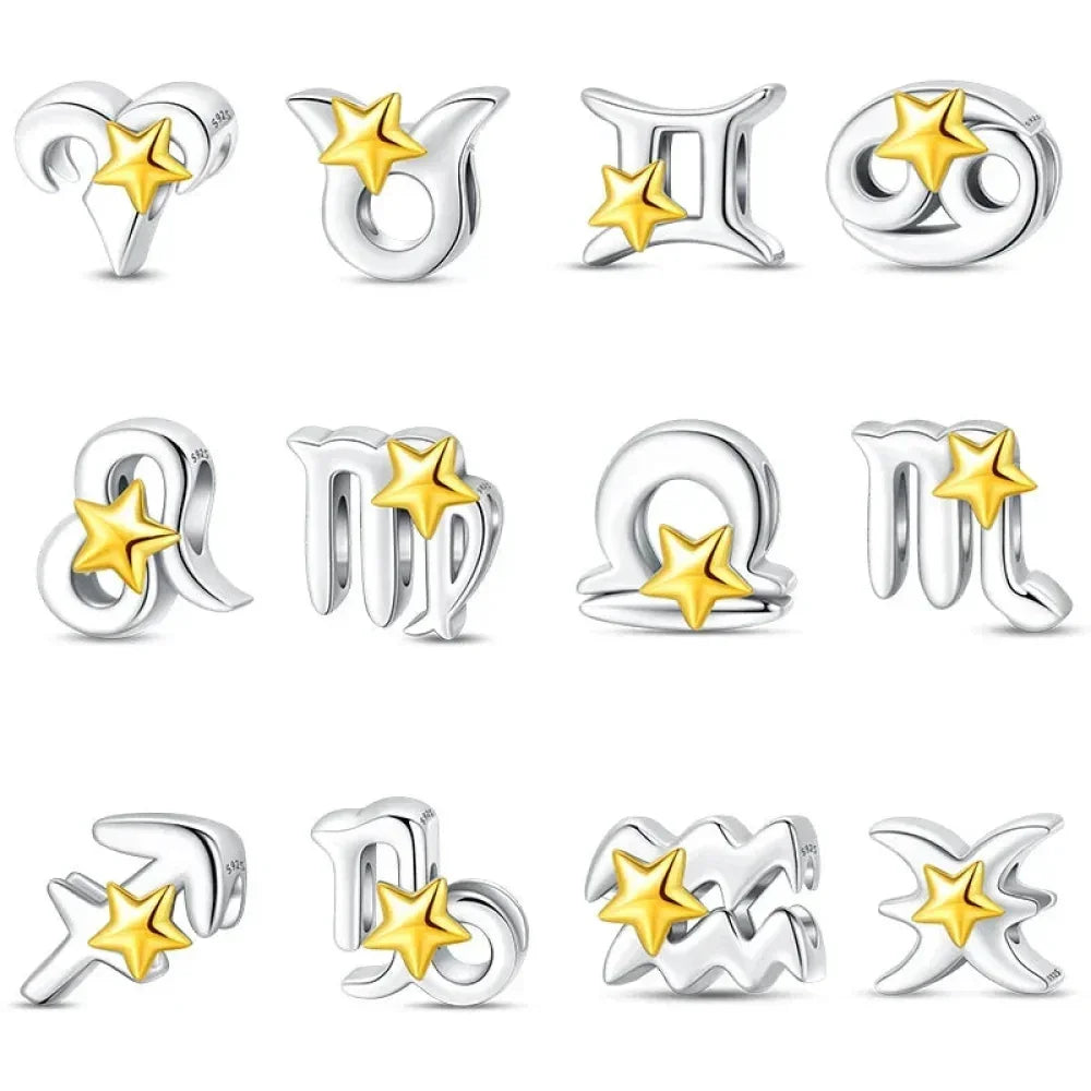 Breloque Zodiaque Délicate en Argent 925 : Personnalisez Votre Bracelet Avec Votre Constellation