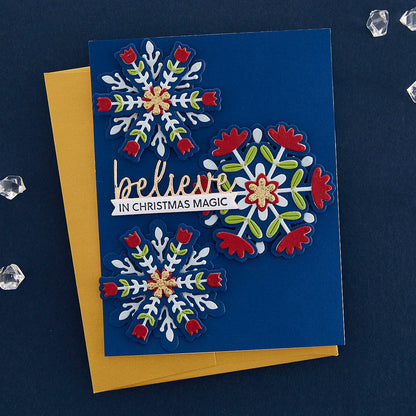 Matrices de découpe Flocons de neige délicats de la collection Bibi's Snowflakes par Bibi Cameron