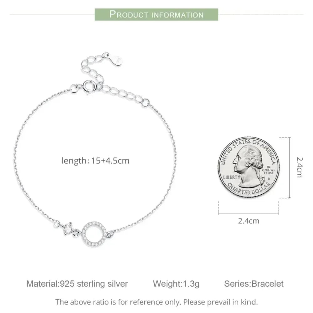 Bracelet en chaîne en argent sterling 925