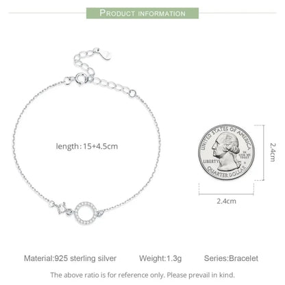 Bracelet en chaîne en argent sterling 925
