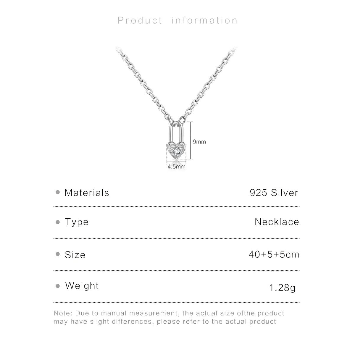 Pendentif Cœur en Argent Sterling