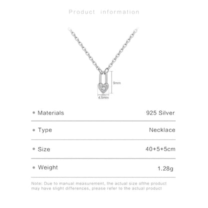 Pendentif Cœur en Argent Sterling