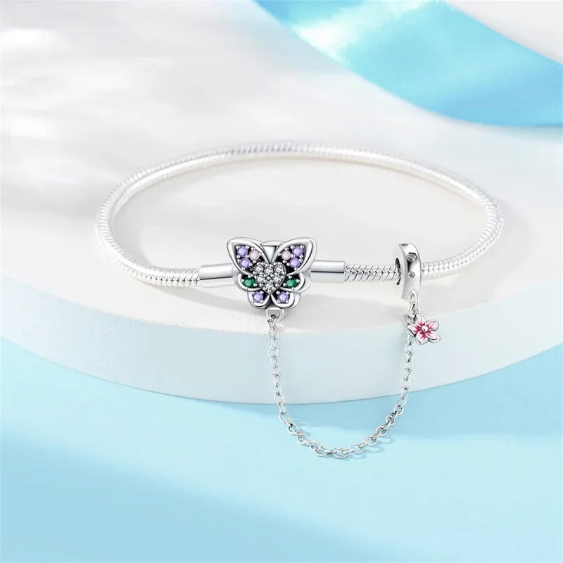 Bracelet Breloque Papillon (Argent Sterling 925)