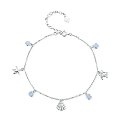Le jonc de cheville Tropical Opal Sea Star & Shell