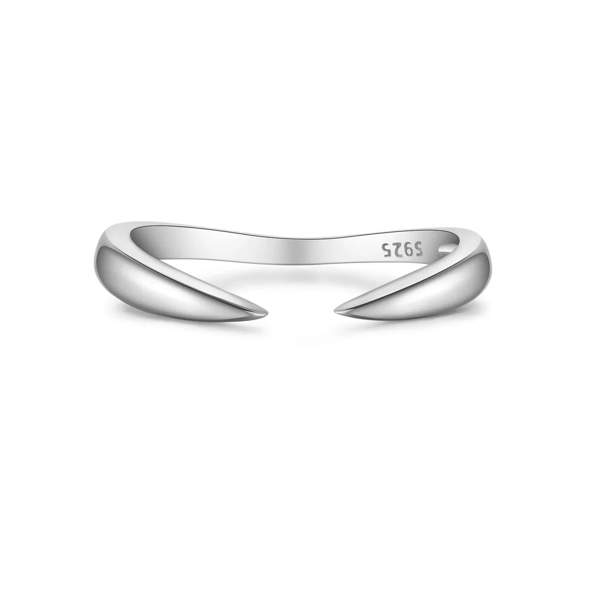 Bague ouverte Talon en argent sterling 925 doré