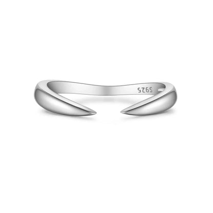 Bague ouverte Talon en argent sterling 925 doré