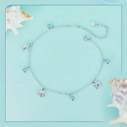 Le jonc de cheville Tropical Opal Sea Star & Shell
