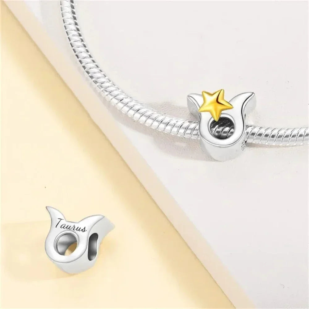 Breloque Zodiaque Délicate en Argent 925 : Personnalisez Votre Bracelet Avec Votre Constellation