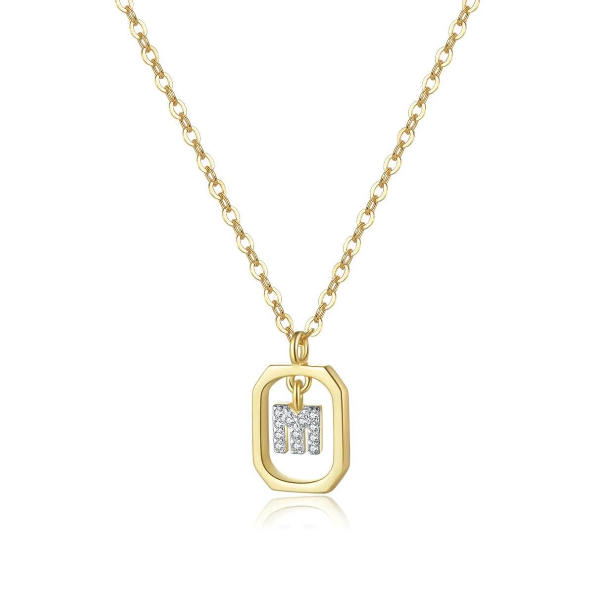 Collier initial personnalisé en argent sterling 925