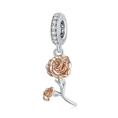 Breloque en argent sterling 925 amour maternel, pendentif pieds de bébé touchants pour bracelet