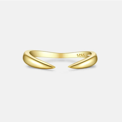 Bague ouverte Talon en argent sterling 925 doré