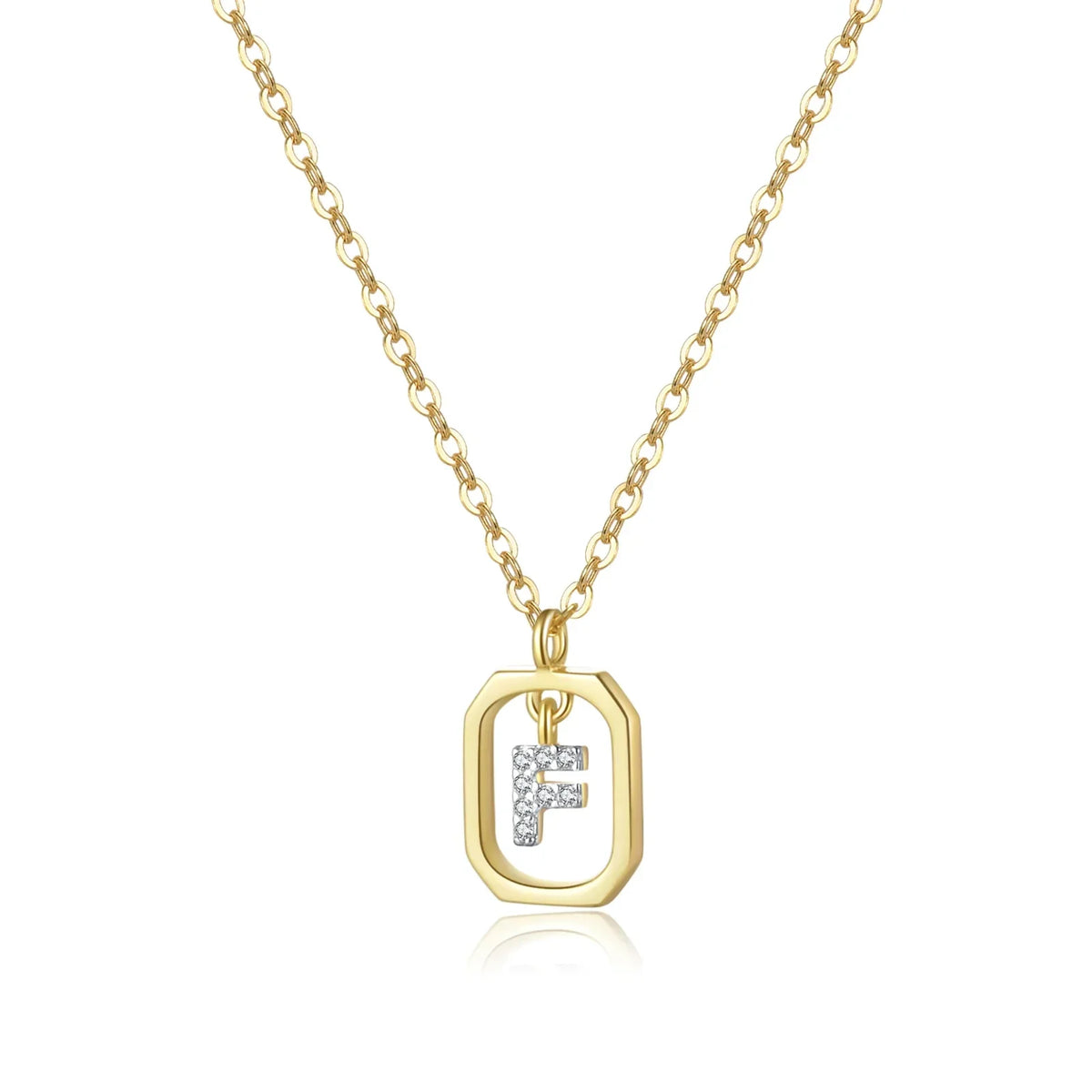 Collier initial personnalisé en argent sterling 925